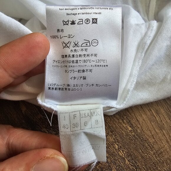 Emilio Pucci Slinky Embroidered Sequin Lace Aplique T Shirt, 6, Black & White - Picture 7 of 7